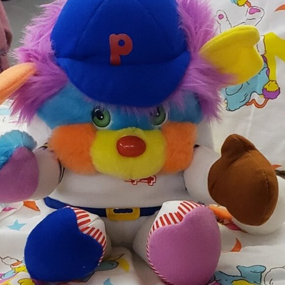 P.C. Potato Chip Baseball loving Vintage Popples Plush Toy - Picture 2 of 2